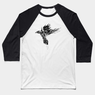 Raven Darkness Falls Baseball T-Shirt